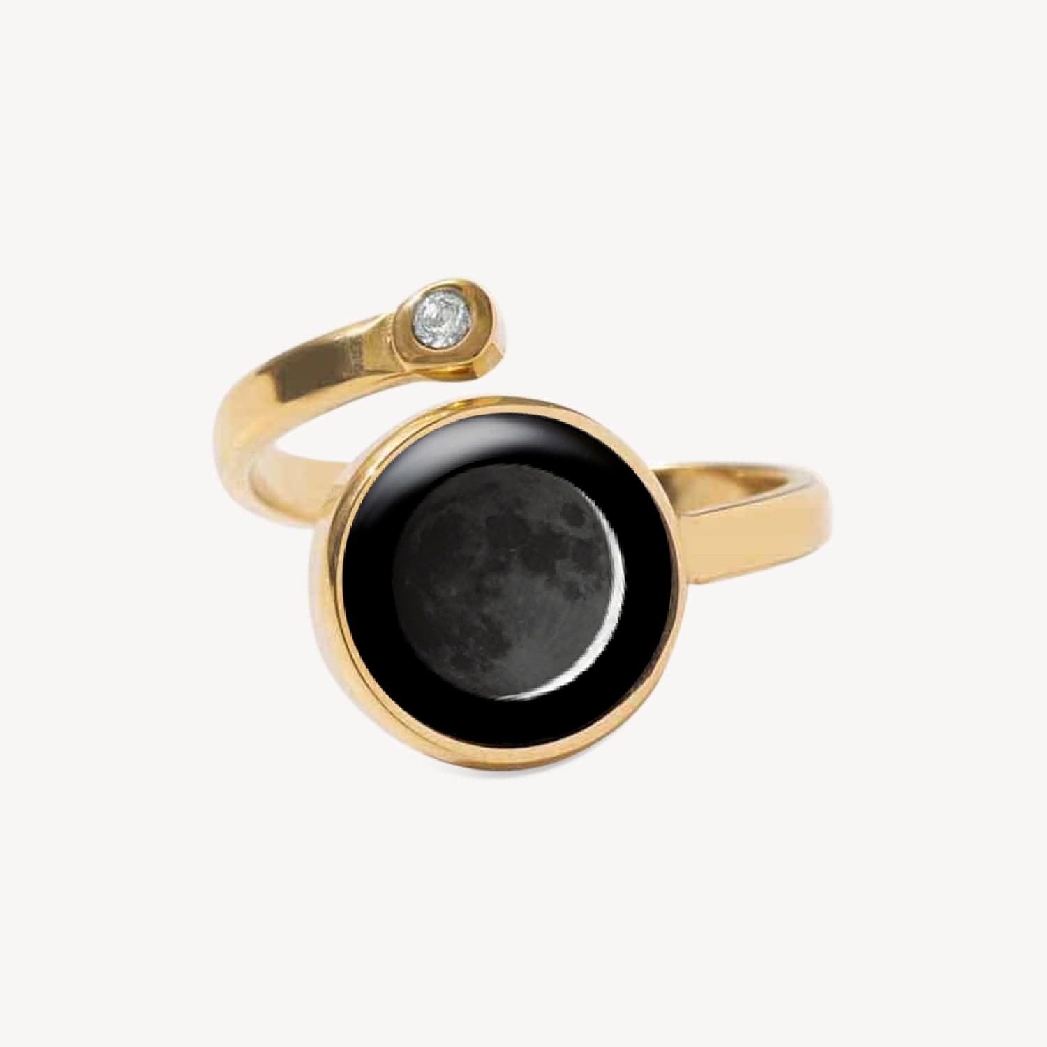 Cosmic Spiral Ring in Gold